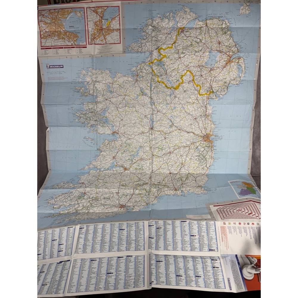 Vtg Michelin Ireland Map 712 Road Travel Guide Dublin Belfast City Maps Y2K - Picture 3 of 8